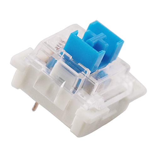 OUTEMU Black/Red/Brown/Blue Switch 3 Pin Keyswitch with Keycap Puller and Switch Puller Low Profile Switch - DIY Replaceable Switches for Mechanical Gaming Keyboard (20 PCS) (Blue Switch)