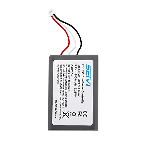 SEIVI Replacement Battery for PS5, [2 Pack] 2500mAh LIP1708 Replacement Battery for Playstation 5 DualSense CFI-ZCT1W Wireless Controller