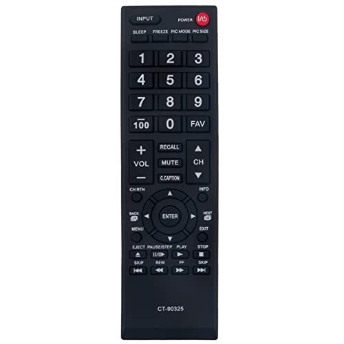 New CT-90325 Remote Compatible with Toshiba TV 40E200UM 40E210U 40E220U 40FT1 40FT1U 40FT2U 40FT2U1 40SL412 40SL412U 46G310U 46SL412U 55G310U 55G310U1 55HT1 55HT1U 22AV600U 19AV600U 32E200U