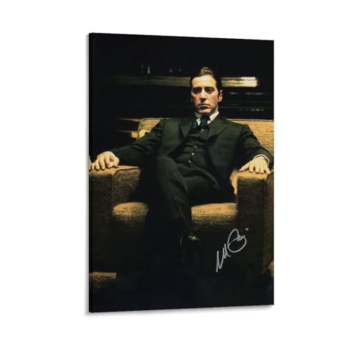 Al Pacino Signed Godfather Movie Posters For Room Canvas Poster Wall Paint Art Picture Print Decor Modern Home Artworks Gift Idea 12x18inch(30x45cm)