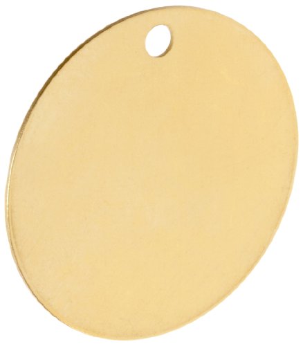Brady 23211 2' Diameter B-907 Brass Round Blank Brass Valve Tags (Pack Of 25)