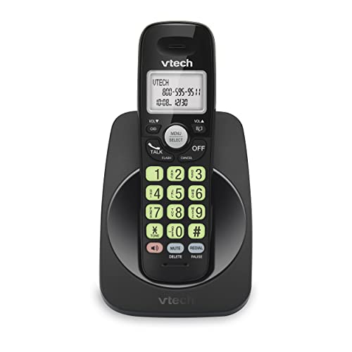 VTech DECT 6.0 Cordless Phone - Blue Display, Big Buttons, Full Duplex, Caller ID, Easy Wall Mount, 1000ft Range