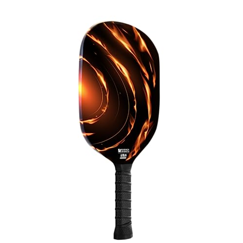 Kasaca Rapid Fire Edgeless Graphite T700 Multilayer Carbon Fiber Pickleball Paddles, Longer Handle Comfort Grip, Large Sweet Spots, USAPA Approved, for Intermediate & Advanced Players