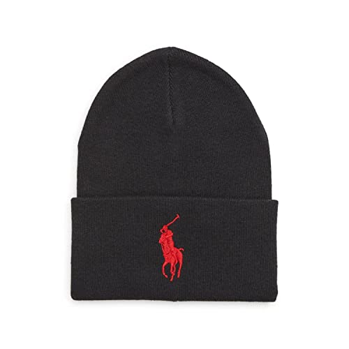 POLO RALPH LAUREN Men`s Big Pony Beanie (B(PP0642-001)/R, One Size)