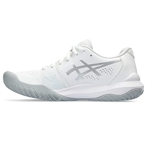 ASICS Women's Gel-Challenger 14 Tennis Shoes, 9, White/Pure Silver