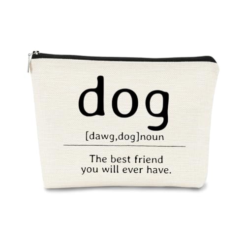BARPERY Dog Gifts Dog Definition Small Makeup Bag, Dog Lovers Gifts for Women, Dog Makeup Bag Organizer, Birthday Christmas Cosmetic Bag Gifts for Dog Mom Dog Lovers