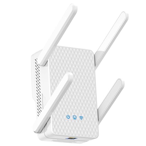 10X Faster WiFi 6 Extender Signal Booster, 3Gb/s Internet Booster Up to 12000Sq.ft and 256+ Devices for Home, Wireless Repeater w/Gigabit Ethernet Port, 1-Tap Setup (5GHz / 2.4GHz), Access Point