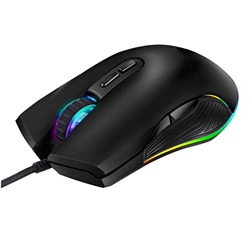 MERRYHAPY 7 Computer Mice Computer Gaming Wired Computer Gaming Wired Optical Gamer Mouses for Computers Type- c Wired Gaming Computer Mouse Wire Mouse Corded Mouse USB Mechanical Mouse