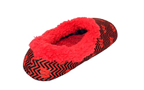 Comfy Feet Everything Comfy Wisconsin Badgers Chevron Slip On Slipper LG