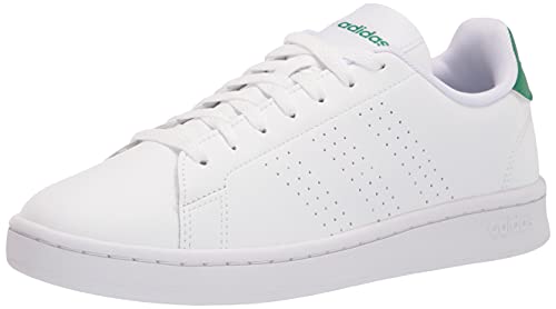 adidas Men's Advantage Racquetball Shoe, White/White/Green, 11