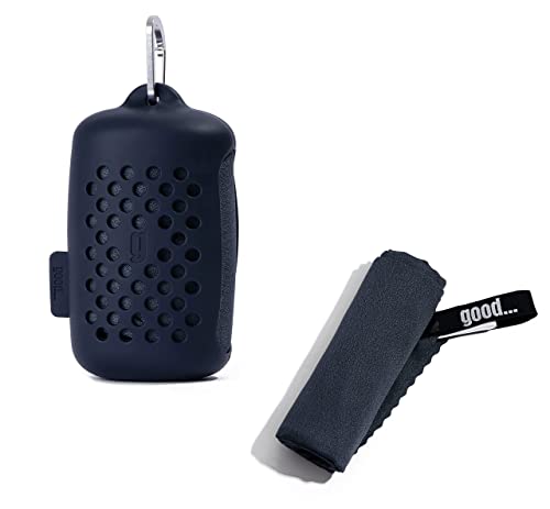 Goody Products Quick Dry Towel - Super Absorbent, Fast Drying Microfiber Travel Towel, Suitable for Camping,Gym,Beach,Swimming,Yoga & Any Sports…(Gray)