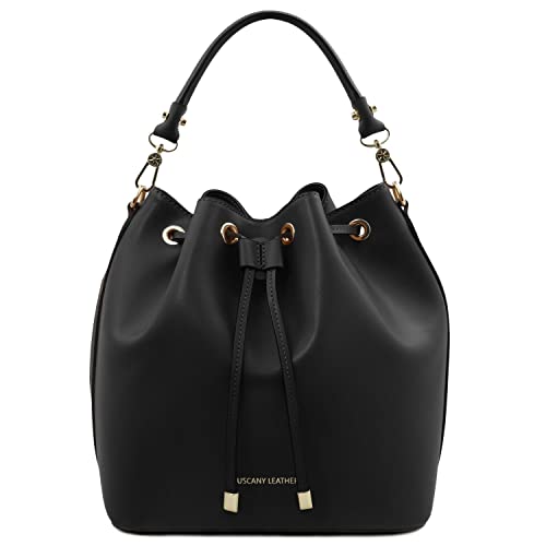 Tuscany Leather Vittoria Leather bucket bag Black