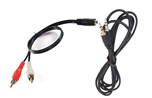 AUX Audio Cord for VIZIO VSB200 VSB201 VSB202 VSB205 VSB206 VSB206-B VSB206WS VSB207 VSB207BT (to Convert AUX Input Stereo Audio Plug into Two Mono RCA Plugs Left and Right Audio Channels)