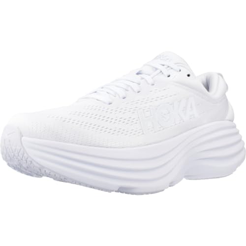 Hoka Women's Bondi 8 Sneaker, White/White, 8
