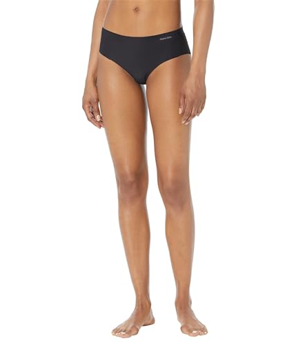 Calvin Klein Women's Invisibles Seamless Hipster Panties, 5 Pack, Black, Medium