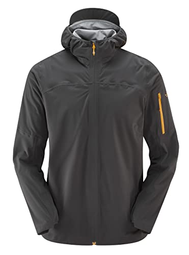 RAB Men's Kinetic Ultra Stretch Waterproof Breathable Jacket for Hiking and Trail Running - Anthracite - Medium