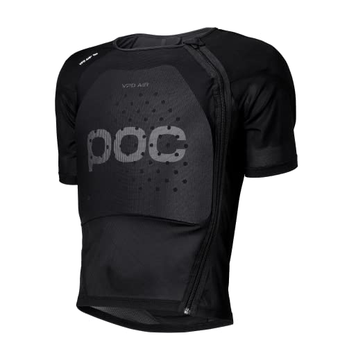 POC, VPD Air+ Tee with Back Protector, Mountain Biking Armor for Men and Women, Uranium Black, S