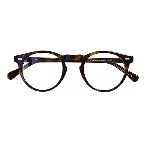 ERD Round Vintage Solid Acetate Eyeglasses Full Rim Frame For Men Women Circle Clear Lens Retro Glasses (Tortoise)…