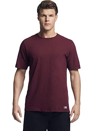 Russell Athletic mens Cotton Performance Short Sleeve T-shirt T Shirt, Maroon, Large US