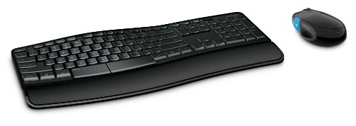 Microsoft Sculpt Comfort Desktop - Black - Wireless, Comfortable, Ergonomic Keyboard and Mouse Combo with Cushioned Palm Rest and USB Wireless Receiver