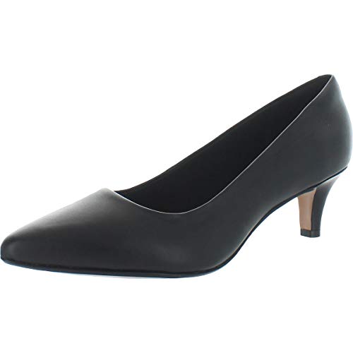 Clarks womens Linvale Jerica Pump, Black Leather, 8.5 US