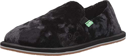 Sanuk Women's Donna Cruz Velvet Shoe, Black, 8 M US
