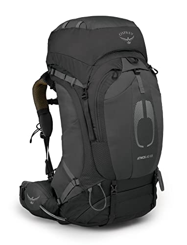 Osprey Atmos AG 65L Men's Backpacking Backpack, Black, L/XL