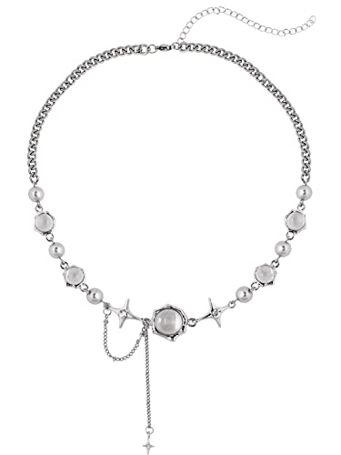Sacina Y2k Aesthetic Crystal Necklace, Star Necklace, Y2k Necklace, Aesthetic Necklace, Christmas New Year Jewelry Gift For Women