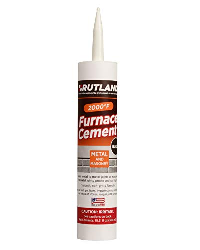 Rutland Products Black, 10.3 fl oz Cartridge Furnace Cement, 10