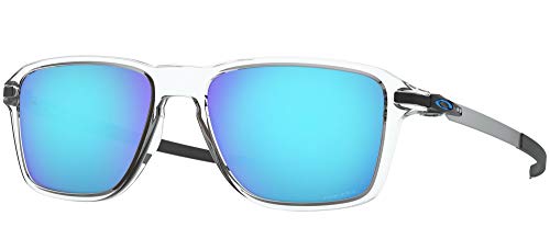 Oakley Men's OO9469 Wheel House Square Sunglasses, Polished Clear/Prizm Sapphire, 54 mm