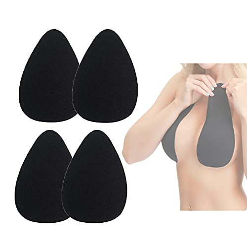 2 Pairs Invisible Breast Lift Tape Adhesive Sticky Push Up Bra for A-E Cup Large Breast Busties Boob Tape Boob Tape Lift Waterproof Boob Tape Boob Tape for Strapless Dress Sticky Bra Push Up Black