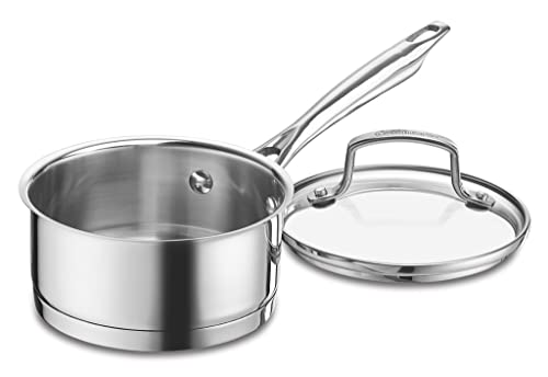 Cuisinart 8919-14 Professional Series 1-Quart Saucepan with Cover, Stainless Steel, Mirror Finish