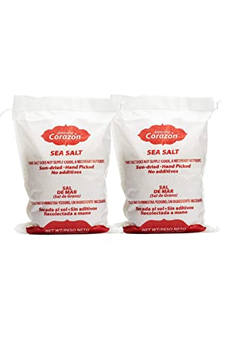 Amorcito Corazón - Coarse Sea Salt, Natural Salt From México - 700gr (2 pack)