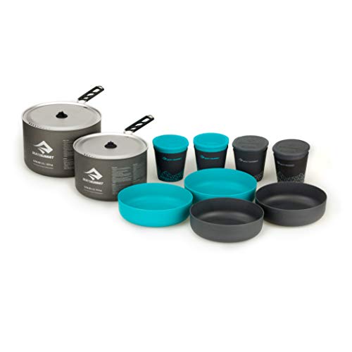 Sea to Summit Alpha Lightweight Aluminum Nesting Camping Cookware Set, 4.2 (10-Piece)