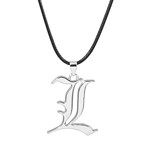 Gaweco Death Anime Yagami Light L L-shaped Necklace Pendant Alloy Cosplay (L-shaped Necklace)