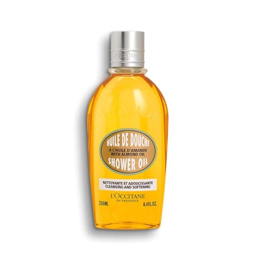 L'OCCITANE Cleansing & Softening Almond Shower Oil: Oil-to-Milky Lather, Softer Skin, Smooth Skin, Cleanse Without Drying, With Almond Oil, Best- Seller, 8.4 Oz