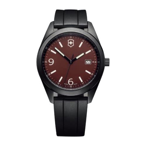 Victorinox Swiss Army Men's Garrison PVD Brown Dial Black Synthetic Strap Watch 26077.CB