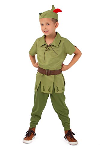 Little Adventures Child Peter Pan Costume (Medium Age 3-5) - Machine Washable Child Pretend Play and Party Costume
