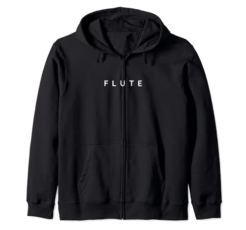 Flute Players Modern Font / Flute Accessories Design Zip Hoodie