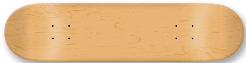 Moose Blank Skateboard Deck - Premium 7-Ply Maple Construction, Natural Wood, 8.25'