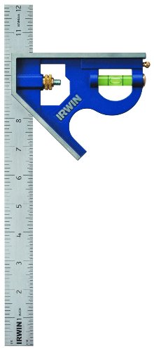 IRWIN Combination Square, Metal-Body, 12', 45-90 Degree Marking, Stainless Steel (1794469)