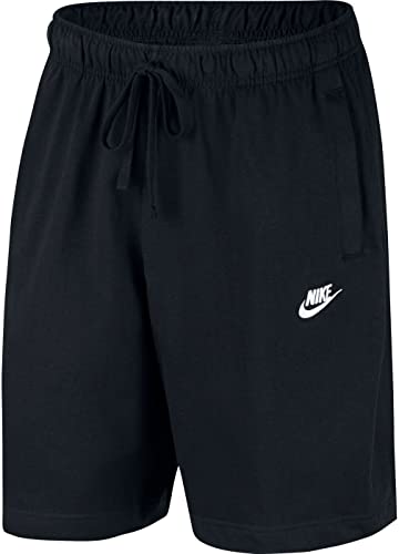 Nike Men's Sportswear Club Short Jersey, Black/White, Large