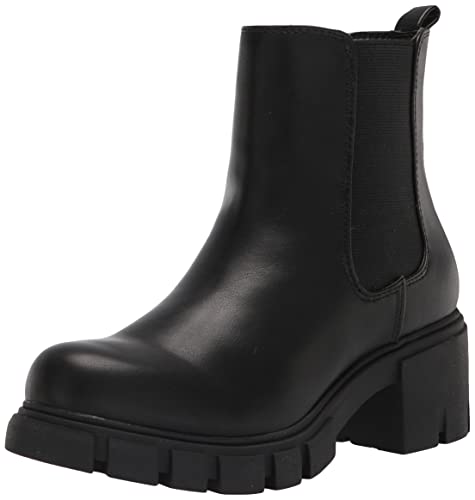 Madden Girl Women's Tessa Chelsea Boot, Black Paris, 7.5
