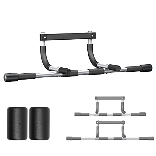 Ally Peaks Pull Up Bar Door Frame, Multiple-level Adjustable for Doorway Width Door Pull Up Bar Accurately Match Wide and Narrow Doorframe,1.7mm Chrome Steel Superposition Structure Loads up to 500lb,US Patent,180 Day Money Back Guarantee