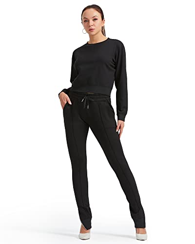 Asoran 2 Piece Tracksuit for Women, Jogging Outfits with Back Zip, Women’s Long Sleeve Sweatshirts Lounge Pants with Zip