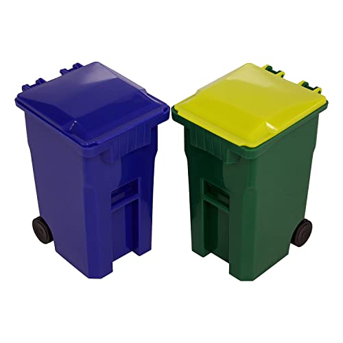 Thornton's Office Supplies Mini Curbside Trash and Recycle Can Set Pencil Cup Holder
