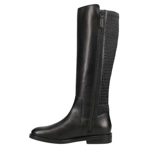 Cole Haan Women's Clover Stretch Tall Boot Knee High, Black Leather, 8.5