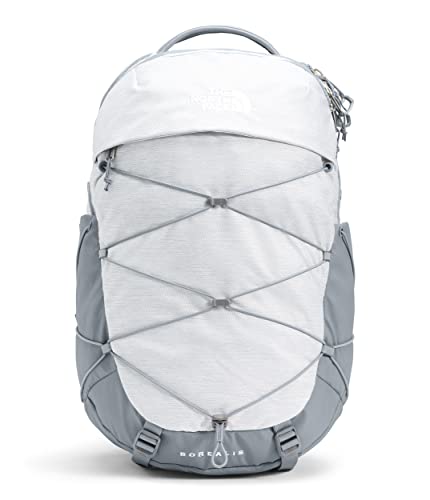 THE NORTH FACE Women's Borealis Commuter Laptop Backpack - PFAS, TNF White Metallic Mélange/Mid Grey, One Size