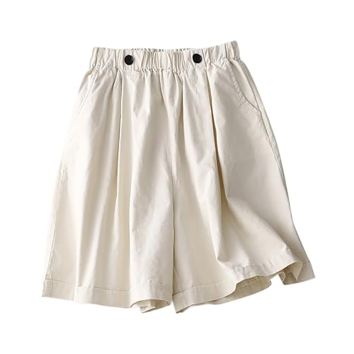 pnroktd Same Day Delivery Item Shorts for Women Trendy Summer High Waisted Shorts Plus Size Casual Cotton Linen Summer Shorts Ladies Wide Leg Pants Beige