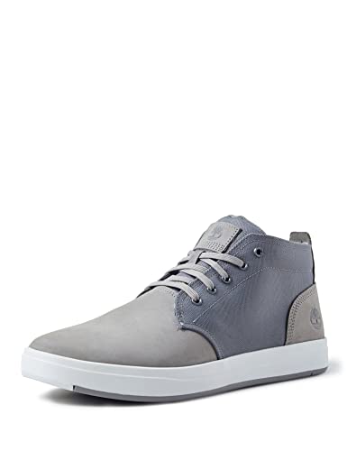 Timberland Men's Davis Square Chukka Shoe, Medium Grey Nubuck, 10